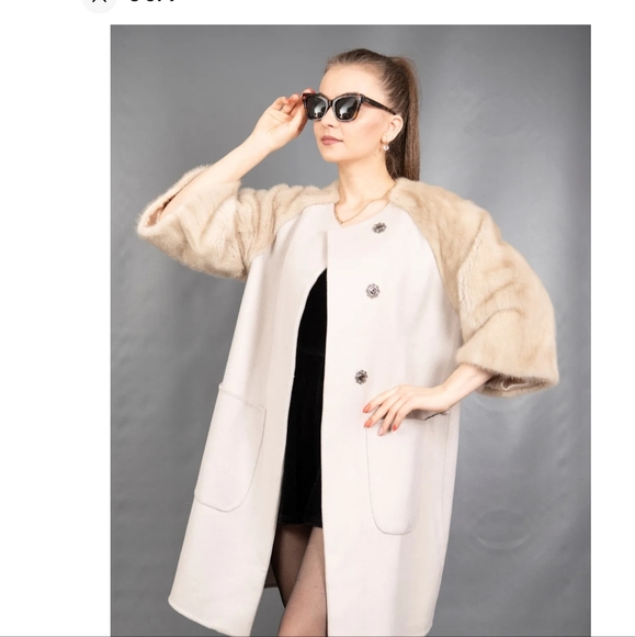 Mink cashmere coat - Picture 5 of 6